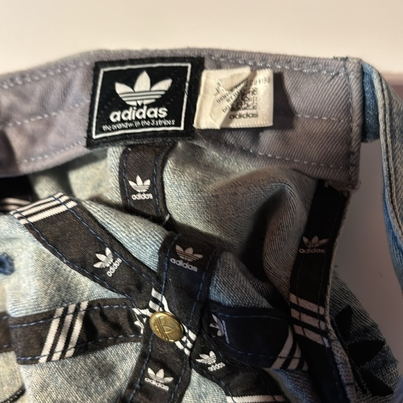 Adidas Trifoil Denim Dads Hat Acid Stone Wash Adjustable - Picture 6 of 6